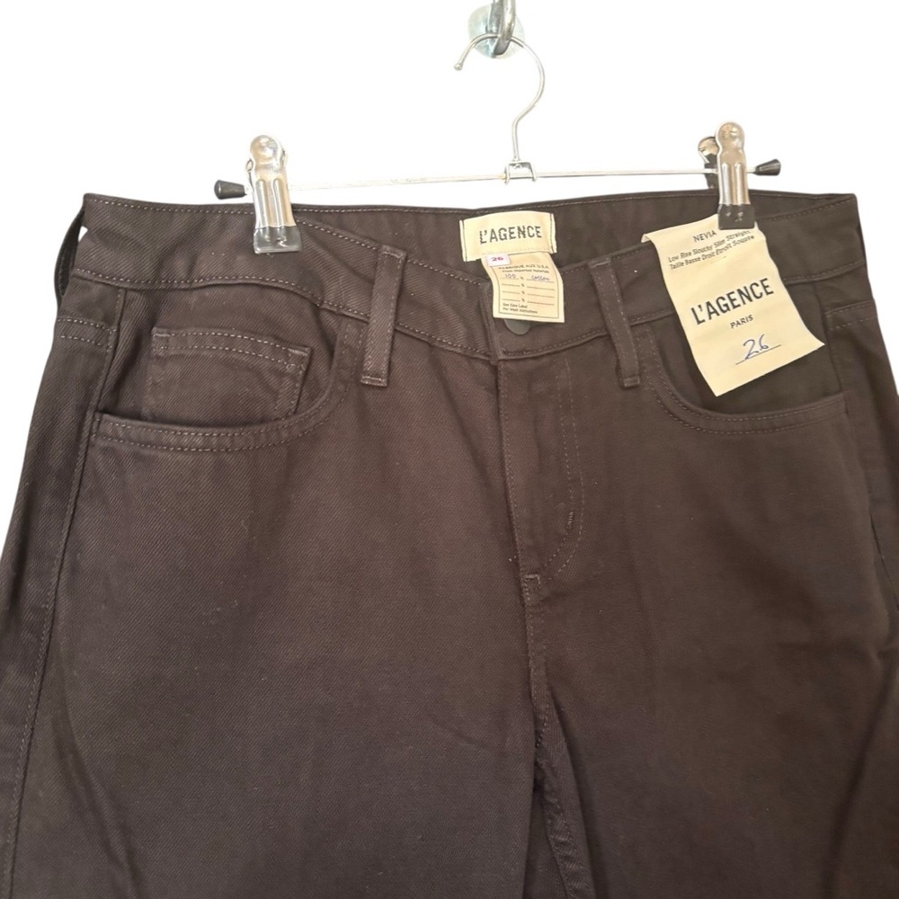 L'AGENCE Nevia Dark Brown Pants - Picture 3 of 11